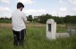 Medel Samama, Yahad-In Unum’s rabbinical adviser, at the Rabbi’s grave   © Olga Szymerowska - Yahad-In Unum