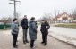 The Yahad team with Iaroslav P. at the gathering point. Prior to be taken to the shooting they were gathered at the central square.  ©Les Kasyanov/Yahad - In Unum