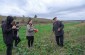 The Yahad – In Unum team with a witness at the execution site. ©Les Kasyanov/Yahad – In Unum