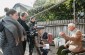 Yahad’s team during an interview with a local witness. © Les Kasyanov/Yahad-In Unum.