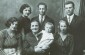 Family from Lyubar circa 1936-1937: Bronia Shindelman Brener, Boris Brener, Srulig Shindelman, Ruchel/Raisa Shindelman Averum, Malka Lea Karger Shindelman, Yosel Shindelman, and Frieda Kaper Shindelman. © Granted by Ellen Kowitt