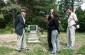 The Yahad team with a witness at the site of the former sanatorium. ©Les Kasyanov/Yahad - In Unum