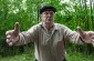 Vladimir C. pointing out the site where the Jews were burned. It was a wooden house. After the war, a slaughterhouse was built at the same location. ©Les Kasyanov/Yahad - In Unum