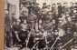 The Jews leveling the Jewish cemetery to make a soccer field. The large, tall man on the far left is Moshe Kutnowski (survived the war). The man on the top row farthest left in a beige shirt is Isaac(Reuven?)Obarzanek,murdered in the Holocaust.©Devorah D